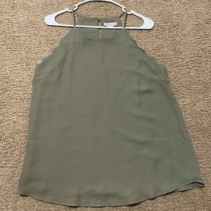 Olive Green Size Large High Neck Tank Top